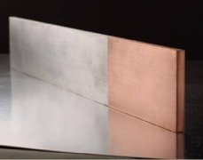 Single sided copper aluminum explosion clad plate