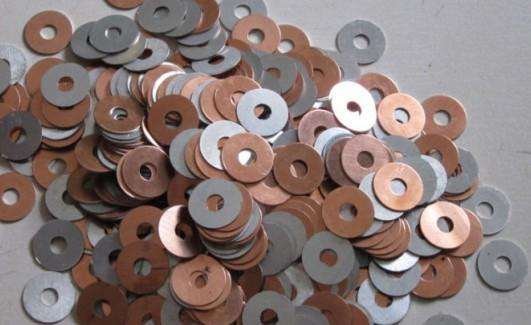 Copper clad aluminum bimetal washer